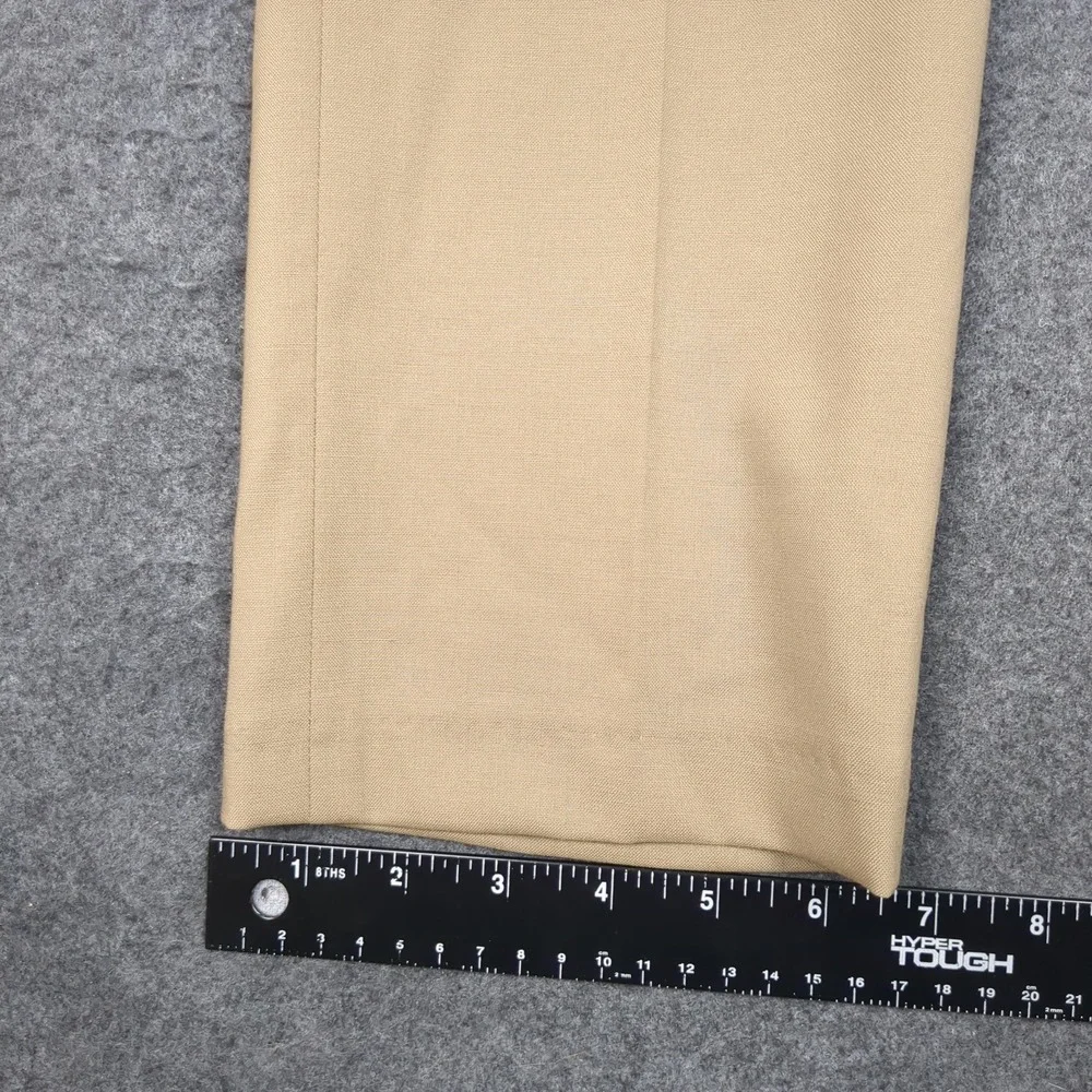 Brooks Brothers Lucia Fit Pants Womens 6 Tan Wool Stretch Straight Leg Italy Fab